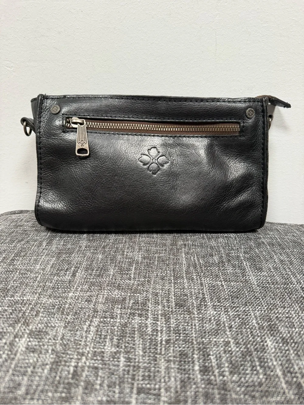 Patricia Nash Turati Black Leather Purse No Crossbody Strap Excellent Condition